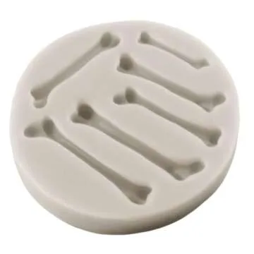 MINFEIDMS Halloween Theme Fondant Molds Bone Candy Molds For Cake Decorating Cupcake Topper Candy Chocolate Gum Paste Polymer Clay Set Of 1