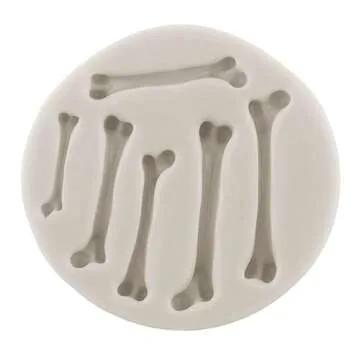 MINFEIDMS Halloween Theme Fondant Molds Bone Candy Molds For Cake Decorating Cupcake Topper Candy Chocolate Gum Paste Polymer Clay Set Of 1