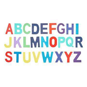 130 Pieces 1-Inch Wooden Alphabet Letters for Arts and Crafts, 5 Sets Uppercase ABCs with Sorting Tray, DIY Signs (Assorted Colors)