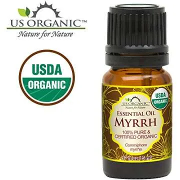 US Organic 100% Genuine Myrrh Essential Oil - USDA Certified Organic Hydro-Distillation (Myrrh, 5 ml...