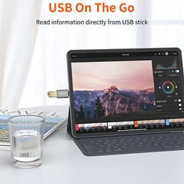 USB C to USB Adapter [2-Pack], Thunderbolt 3 to USB 3.0 OTG Adapter Compatible with MacBook Pro,Chromebook,Pixelbook,Microsoft Surface Go,Samsung Galaxy S9 S10 S20 S21 S22 Ultra,iPhone 15 16 Pro Max