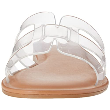 Stylish The Drop Women's Monika Flat H-Band Slide Sandals