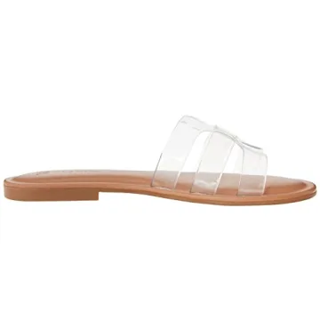 Stylish The Drop Women's Monika Flat H-Band Slide Sandals