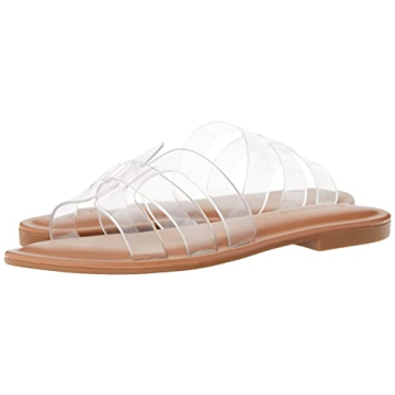 Stylish The Drop Women's Monika Flat H-Band Slide Sandals