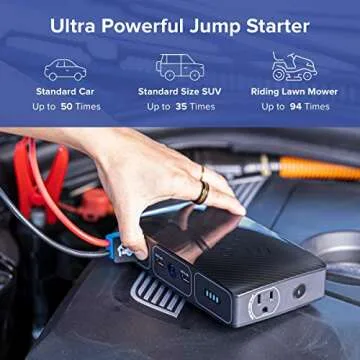 HALO Bolt Wireless Laptop Power Bank - 44400 mWh Portable Phone Laptop Charger Car Jump Starter with...