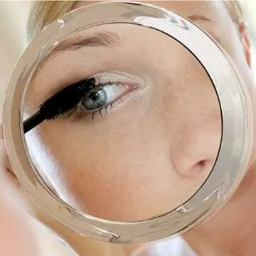 15X Magnifying Mirror for Makeup Application and Grooming - 6 Inch, Suction Cups, Travel Friendly