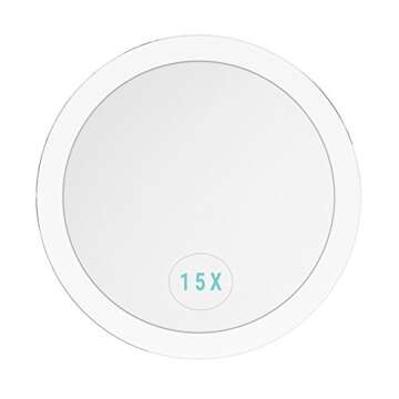 15X Magnifying Mirror for Flawless Makeup and Travel