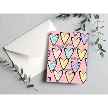20 Pcs Cute Thank You Cards with Envelopes for All Occasions