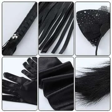 Redbaker Halloween Black Cat Costume Set - 5 Pcs