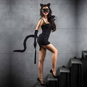 Redbaker Halloween Black Cat Costume Set - 5 Pcs