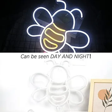 Neon Bee Shaped LED Lights for Festive Decor
