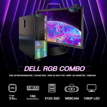 Renewed Dell OptiPlex RGB Desktop PC with Monitor