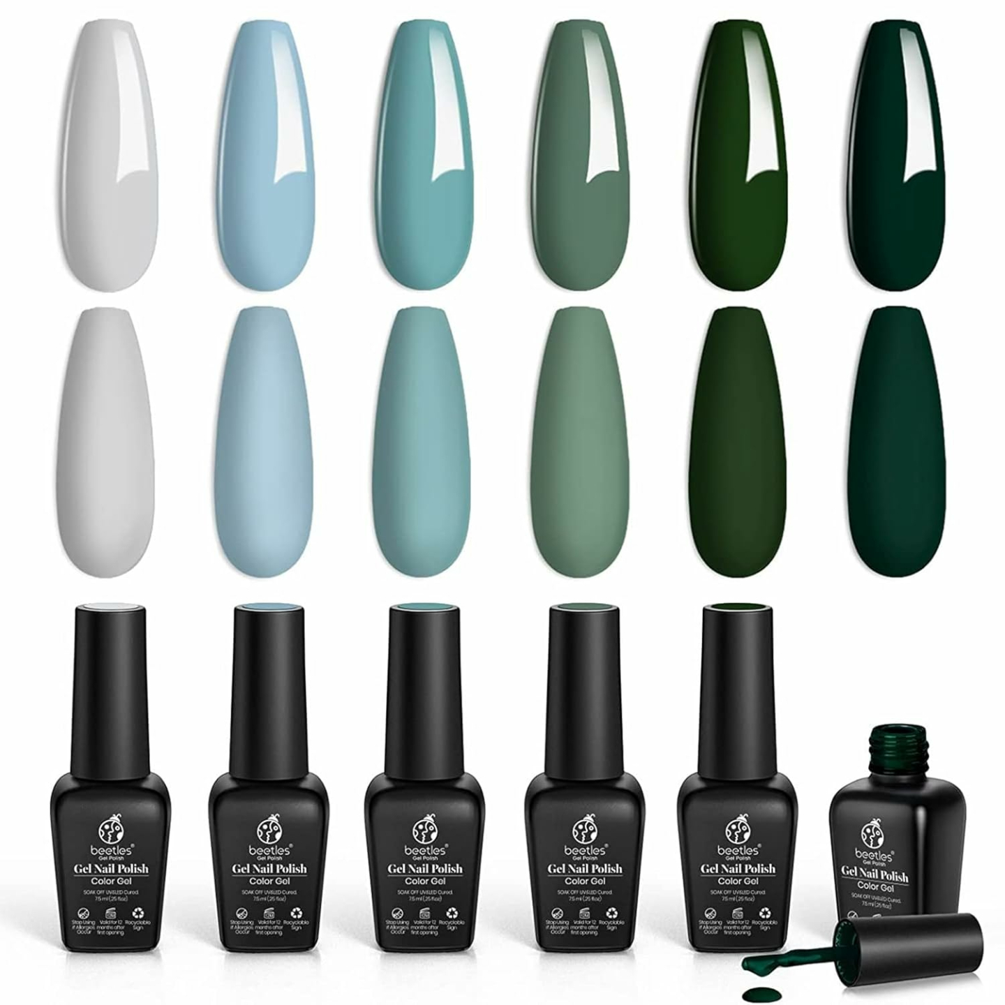 Beetles Gel Nail Polish Set – 6 Colors for Home Manicure