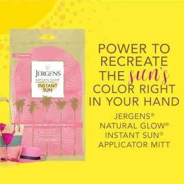 Jergens Natural Glow Body Applicator Mitt, Flawless, Streak-free Tanning Blender Glove, Reusable Tanning Mitt Protects Hands