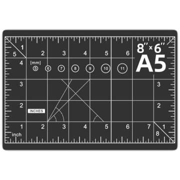DIYSELF 2 Exacto Knives with 40 Spare Exacto Blades and Black Cutting Mat 6in×8in