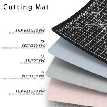 DIYSELF 2 Exacto Knives with 40 Spare Exacto Blades and Black Cutting Mat 6in×8in