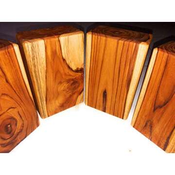 TEAK WOOD YOGA BLOCK- natural teak wood yoga block/handstand block - one solid piece (not hollow) luxury extra durable 100% ecologic sourced from eco friendly & sustainable teak plantations