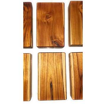 TEAK WOOD YOGA BLOCK- natural teak wood yoga block/handstand block - one solid piece (not hollow) luxury extra durable 100% ecologic sourced from eco friendly & sustainable teak plantations