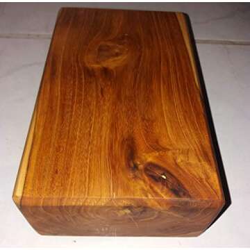 TEAK WOOD YOGA BLOCK- natural teak wood yoga block/handstand block - one solid piece (not hollow) luxury extra durable 100% ecologic sourced from eco friendly & sustainable teak plantations