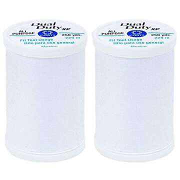 Versatile Dual Duty XP Thread - 250yd of Arctic White for All Your Sewing Projects