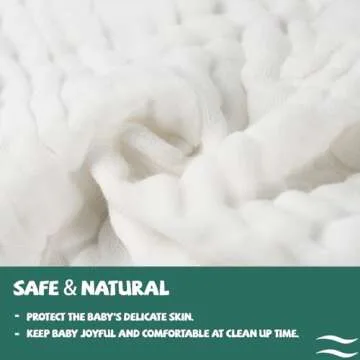 VIVANA Baby Muslin Washcloths - Soft & Absorbent Towels