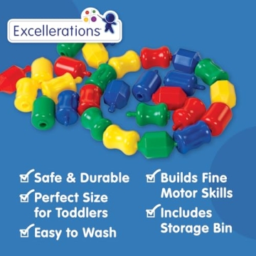 Excellerations STEM Pop Beads Toddler Toy 28 Piece Set