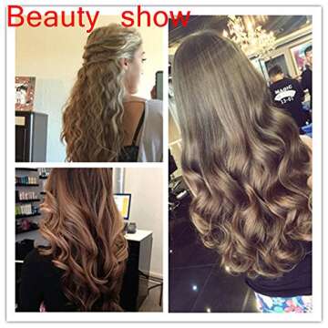 20Pcs Magic Pillow Cloth Hair Roller for Long Medium Hair, Flexible Foam Sponge No Heat Nighttime Hair Curlers DIY No Harm Night Hair Rollers Styling Tool For Women-Pink