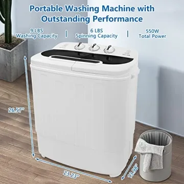 Portable Electric Twin Tub Washing Machine 15LBS
