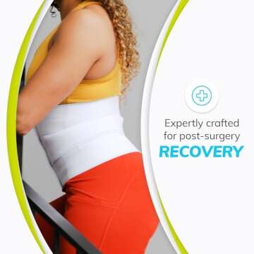 BraceAbility Plus Size Abdominal Binder for Post Surgery Recovery - Bariatric Stomach Hernia Belt, Post Partum Waist Binder, Diastasis Recti Obese Belly Support Band for Big Men and Women (4XL 12")