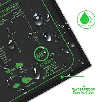 1 Pack 21W Seedling Heat Mat for Seed Starting,10" x 20.75" Waterproof Heating Pad for Indoor Plants Germination(M)