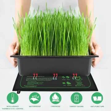1 Pack 21W Seedling Heat Mat for Seed Starting,10" x 20.75" Waterproof Heating Pad for Indoor Plants Germination(M)