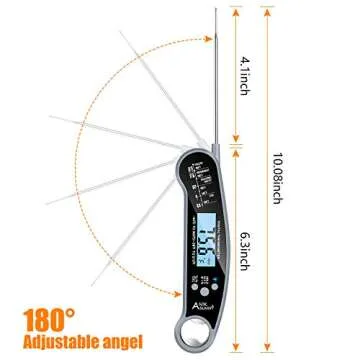 Aniksunny Digital Meat Thermometer - Ultra Fast Instant Read Food Thermometer with Bottle Opener and Calibration Waterproof Cooking Thermometer for Grill, Kitchen, Outdoor, Candy, Milk and BBQ