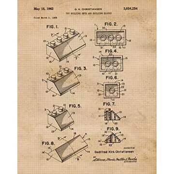 Vintage Interlocking Figure Patent Prints for Any Space