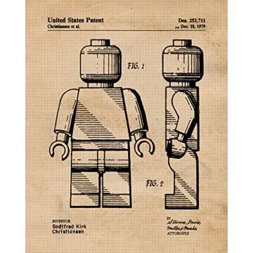 Vintage Interlocking Figure Patent Prints for Any Space