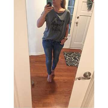 Making Magic Happen Shirt Women Short Sleeve Cute Funny Vacation Tee T-Shirt M Gray