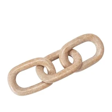 Bloomingville Decorative Marble Chain, Variegated Blush Tones
