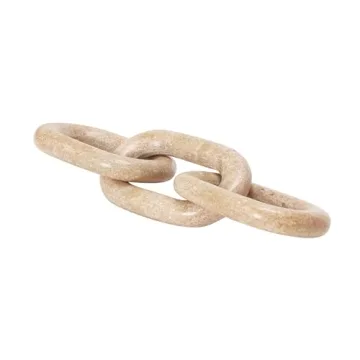 Bloomingville Decorative Marble Chain, Variegated Blush Tones