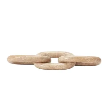 Bloomingville Decorative Marble Chain, Variegated Blush Tones
