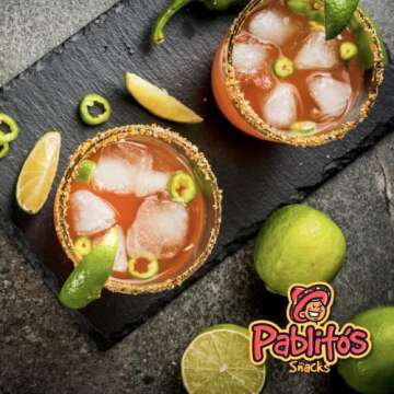 Pablito's Spicy Fuego - Premium Tamarindo Mexican Chamoy Rim Candy Dip Paste 8 oz | Hand Crafted for Drinks, Margaritas, Cocktails, Micheladas, Beer and More - Escarcharindo Arma Tu Michelada (Spicy Tamarindo)