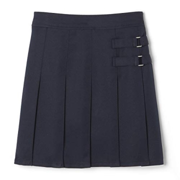 French Toast Girls Adjustable Waist Pleated Skirt Navy