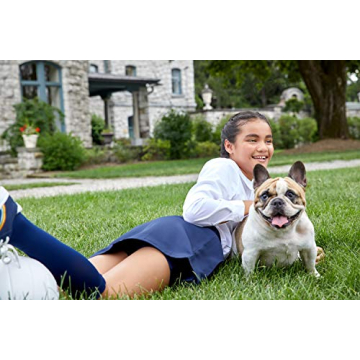 French Toast Girls Adjustable Waist Pleated Skirt Navy