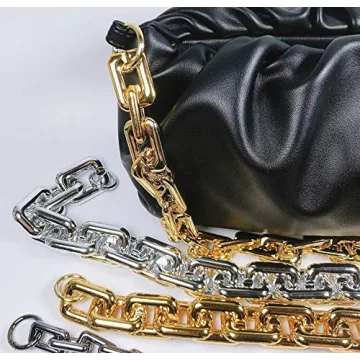 Premium Chunky Chain Strap for Dumpling Handbags - Silver