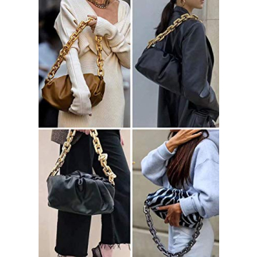 Premium Chunky Chain Strap for Dumpling Handbags - Silver