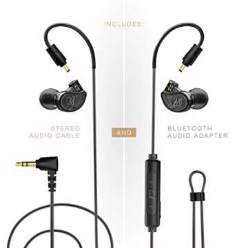 MEE audio M6 PRO Musicians' In-Ear Monitors Wired + Wireless Combo Pack: Includes Stereo Audio Cable...