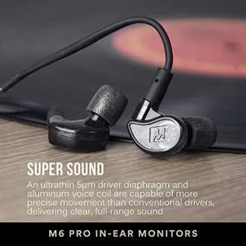 MEE audio M6 PRO Musicians' In-Ear Monitors Wired + Wireless Combo Pack: Includes Stereo Audio Cable and Bluetooth Audio Adapter (Black) (CMB-M6PROBT-BK)