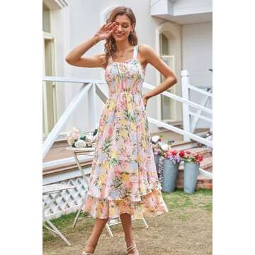 GRACE KARIN Women's Floral Boho Maxi Dress - Summer Style