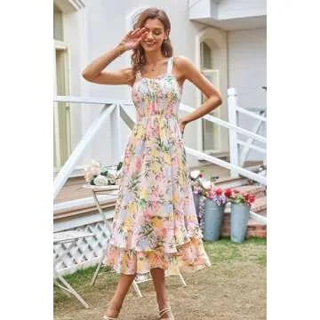 GRACE KARIN Women's Floral Boho Maxi Dress - Summer Style