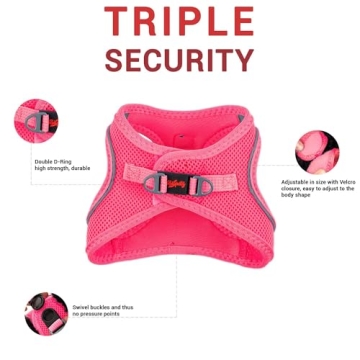 Tailpetz Adjustable Small Dog Harness in Pink