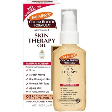 Palmer's Cocoa Butter Formula Skin Therapy Moisturizing Body Oil with Vitamin E, Rosehip Fragrance, ...