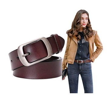 SUOSDEY Women's Genuine Leather Belt - Stylish & Adjustable
